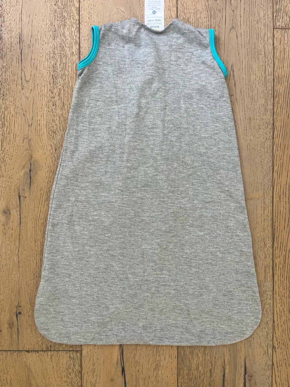 Halo SleepSack Ideal Temp Small 0-6 months Grey Blue Double Zipper Summer